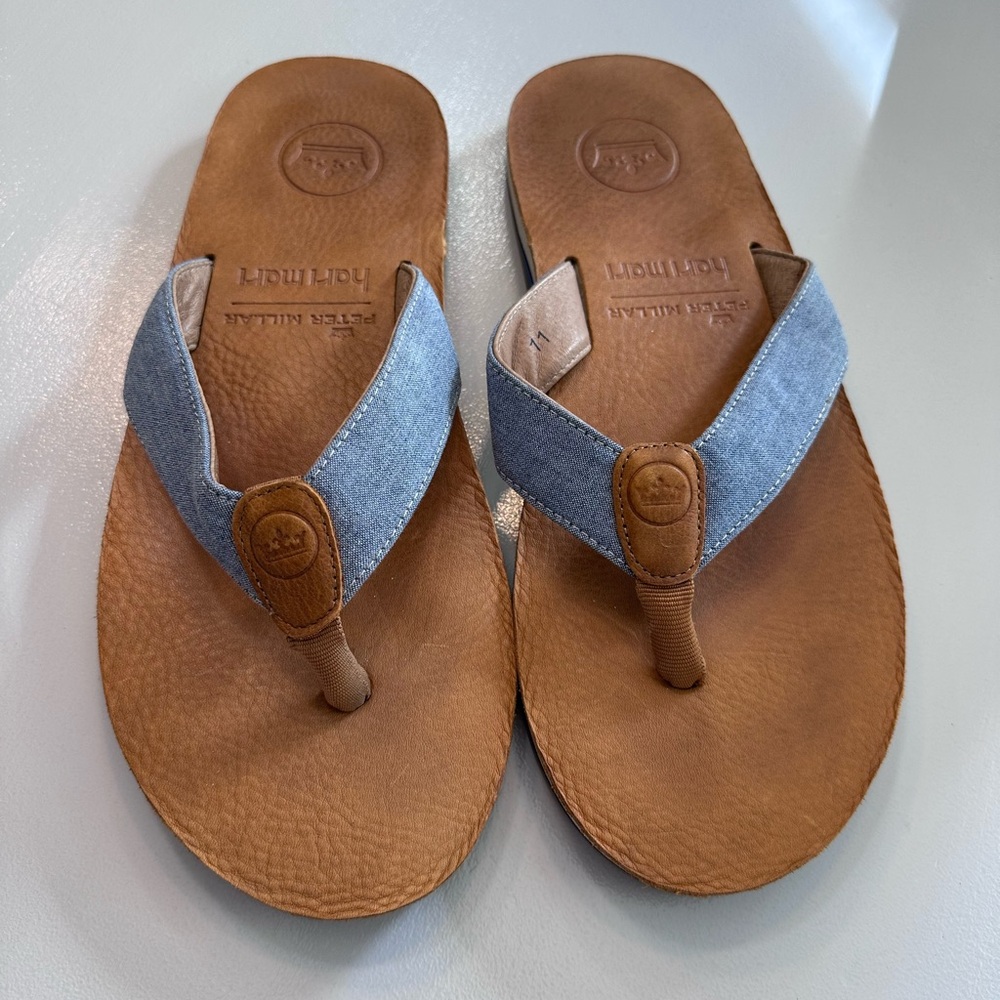 Size 11 EUC Peter Millar Hari Mari flip flops